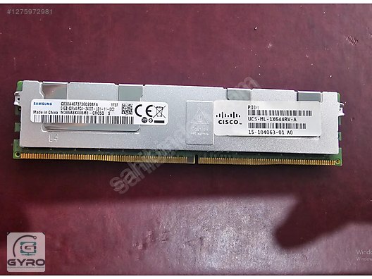 SAMSUNG 64GB 4DRx4 PC4-2400T-LD1-11DC3 Server Ram